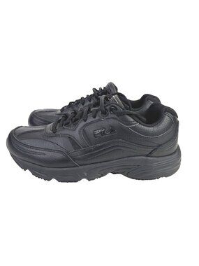 Fila Memory Workshift Shoes Womens 9.5 Wide Black Work Sneakers 5SGW0002-001